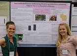 Amanda and Shelby present their poster at the Joint Aquatic Science Meeting in Portland