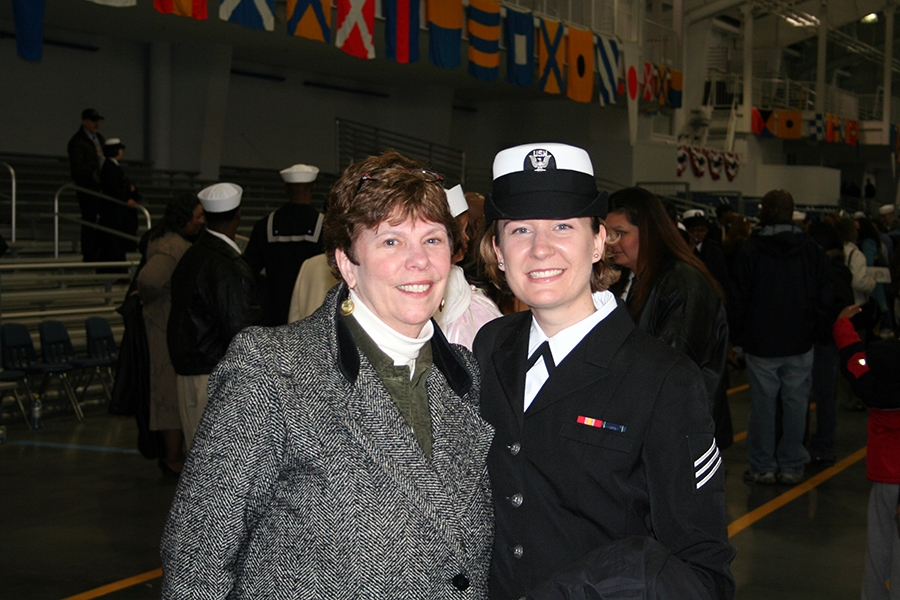 Erica Anderson and her mom after boot camp graduation