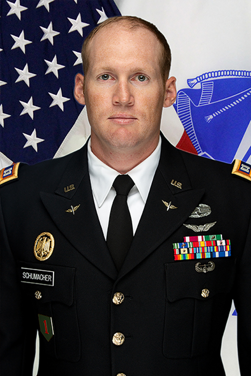 Capt. Jordan Schumacher, a 2010 alumnus, is the new chair of UW-Stout’s military science department.