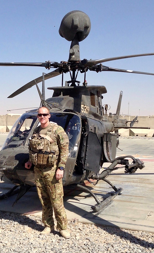 Jordan Schumacher piloted the OH-58 Delta helicopter when he was deployed to Afghanistan in 2013. He also is trained to pilot planes for the Army.