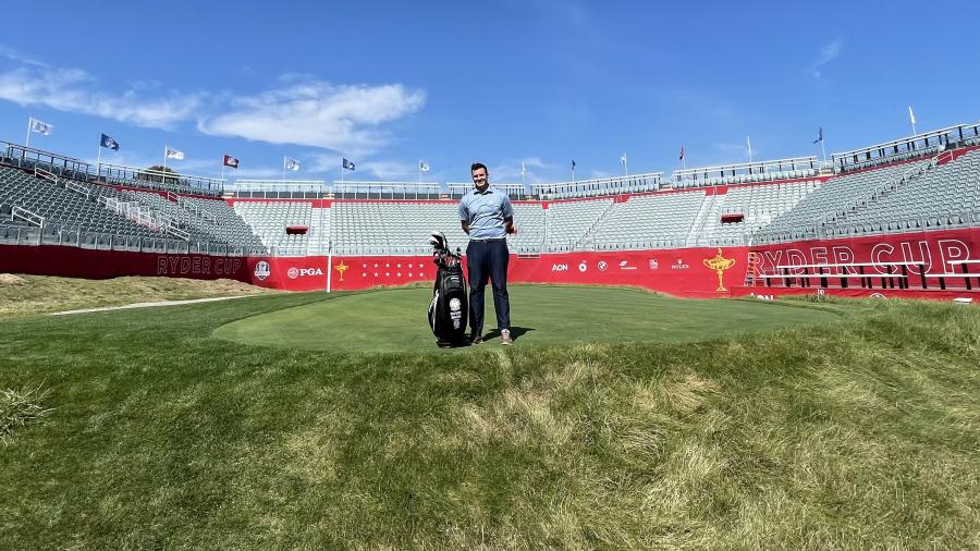 David Bach, a 2017 UW-Stout golf enterprise management graduate, is an assistant pro at Whistling Straits, host of the Ryder Cup. He will oversee a team of on-course volunteers during the event. 