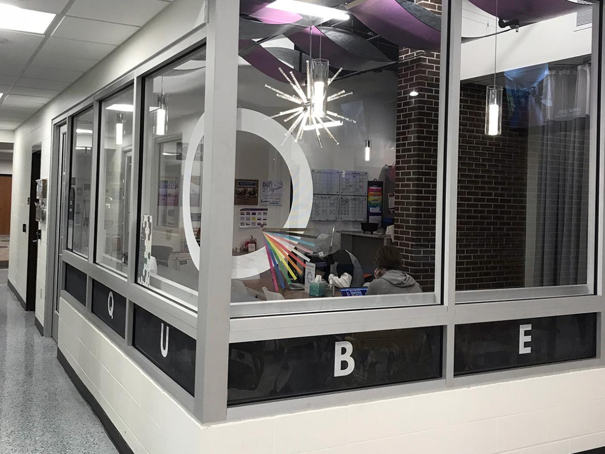 The Qube in Merle M. Price Commons is UW-Stout’s LGBTQ student resource center.
