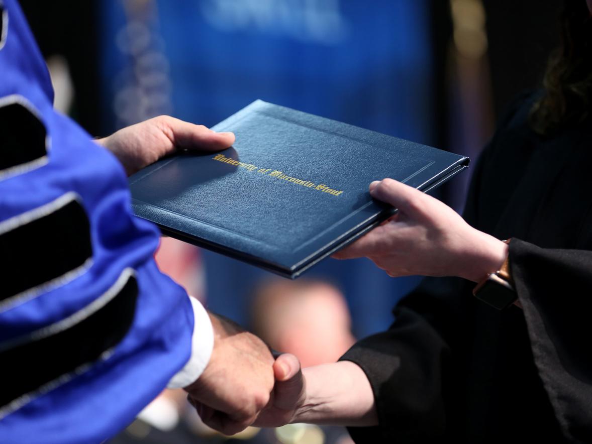 In-person commencement, for graduates only, will be held May 8 at UW-Stout’s Johnson Fieldhouse.