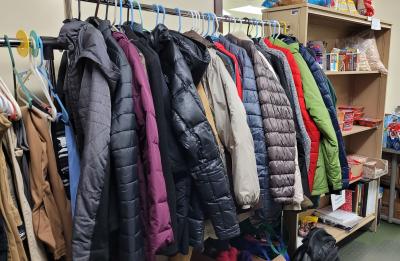 Winter weather wear at Helping Hand.